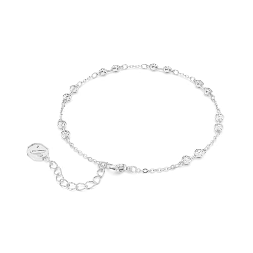Remix Collection strand, Round cut, clear, Rhodium finish - Image 5